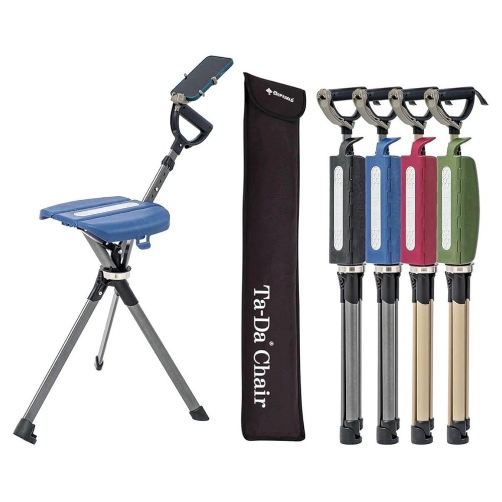 STEP2GOLD Ta-Da Chair Series 2 PRO Max Portable Walking Stick Cane w/ Seat 33"